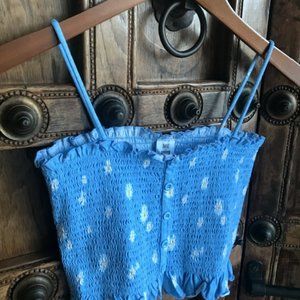 Floral Smocked Tank Top